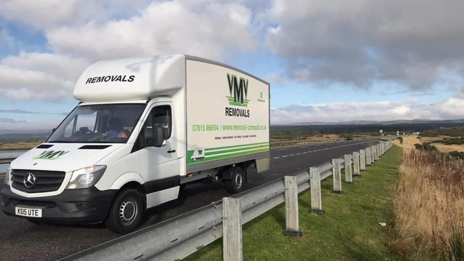 Image of a hite VMV van on the road